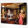 Hollywood Celebrities in a Bar Paint By Number