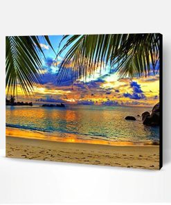 St Thomas Beach Sunset Paint By Number