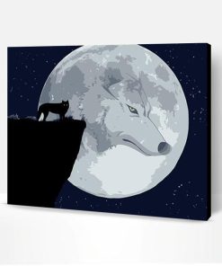 Wolf In The Moon Paint By Number