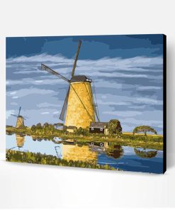Windmill by The River Paint By Number