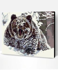 Wild Brown Bear Paint By Number