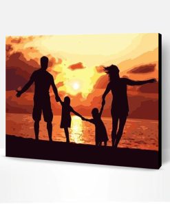 Warm Family in Sunset Paint By Number