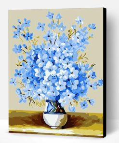 Light Blue Flowers Paint By Number