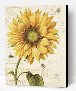 Sunflower and Bee Paint By Number