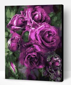 Purple Bouquet of Flowers Paint By Number