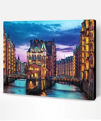 The Speicherstadt in Hamburg Paint By Number