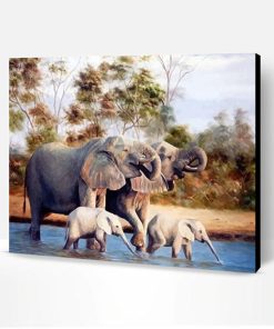 Elephant family Paint By Number