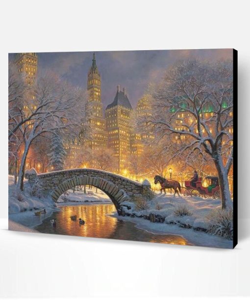 Winter Scenery In New York Paint By Number