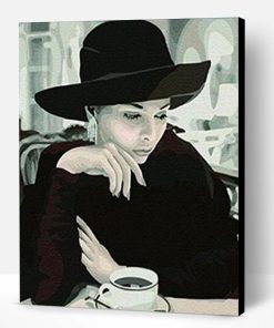 Woman with Coffee Paint By Number