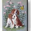 Dogs Under Flowers Paint By Number