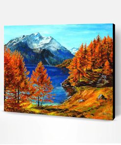 Mountain Fall Lake Scenery Paint By Number