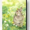 Cute Rabbit In Green Grass Paint By Number
