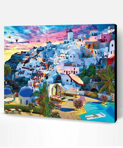 Santorini Sky Paint By Number