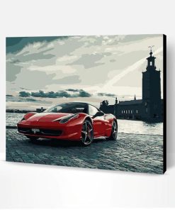 Car Landscape Modern Wall Art Canvas Paint By Number