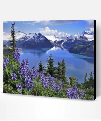 Lupine River Mountains Paint By Number