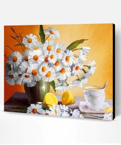 Abstract Chamomile Vase Paint By Number