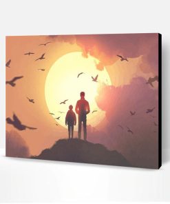 Father and Son Sunset Paint By Number