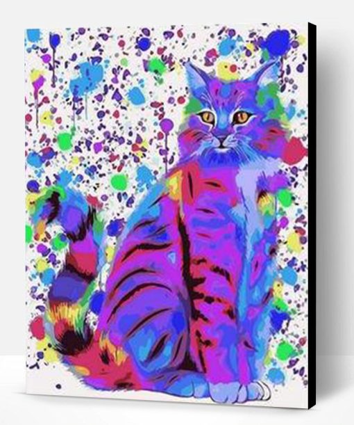 Colorful Painted Cat Paint By Number