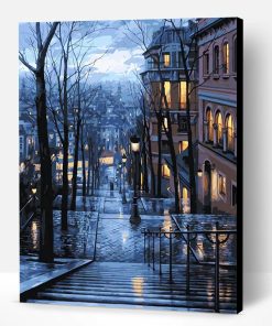 Rainy Night in Paris Paint By Number