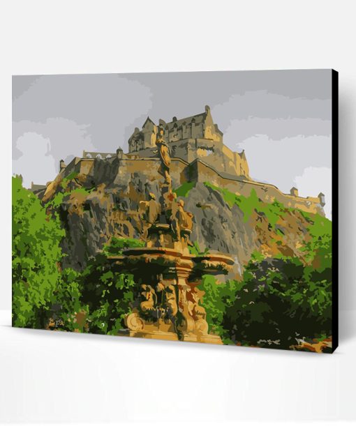 Edinburgh Castle Mountain Paint By Number