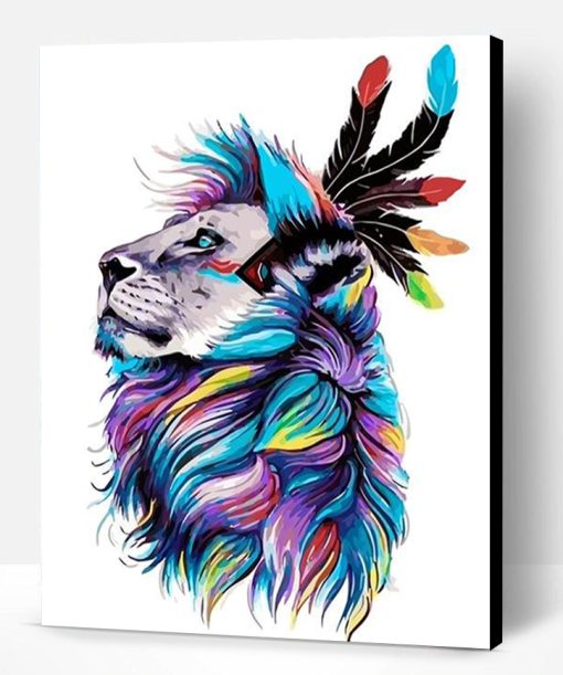 Colorful Lion Paint By Number