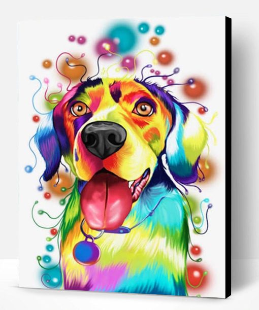 Colorful Retriever Dog Paint By Number