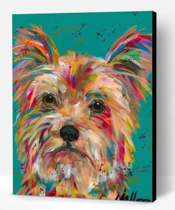 Colorful Yorkie Dog Paint By Number