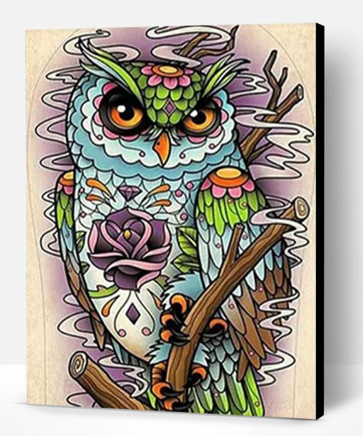 Colorful Owl Paint By Number