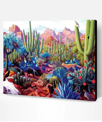 Colorful Succulents Desert Paint By Number