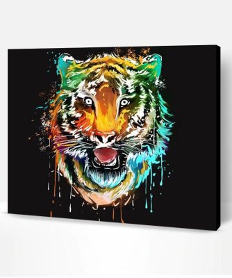 Colorful Tiger Head Paint By Number