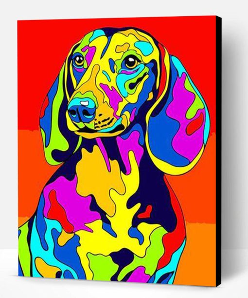 Colorful Dalmatian Dog Paint By Number