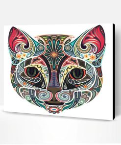 Ornamental Cat Colored Paint By Number