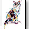 Colorful Dotted Cat Paint By Number
