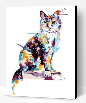 Colorful Dotted Cat Paint By Number