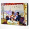 Couple in Cafe at Paris Paint By Number