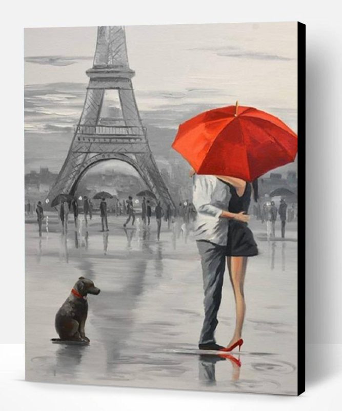 Couples In Paris Paint By Number