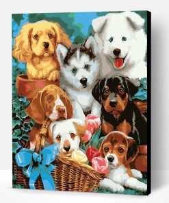 Cute Puppies Paint By Number