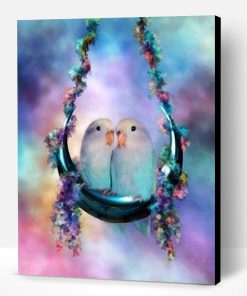 Cute Parakeets Paint By Number