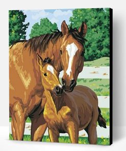 Abstract Horse and Baby Paint By Number