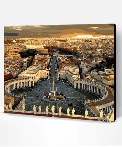 Saint Peter's Square In Vatican Paint By Number