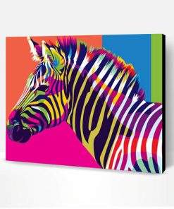 Multi Colors Zebra Paint By Number