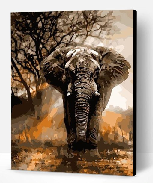 African Elephant Paint By Number