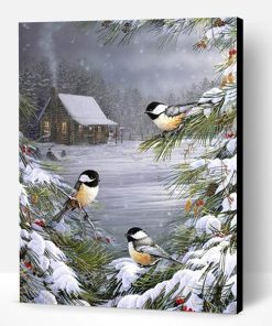 Winter Bird Paint By Number
