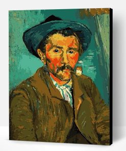 Man Smoking a Pipe Paint By Number