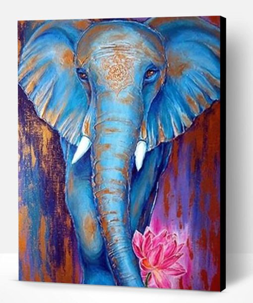 Blue Elephant Paint By Number