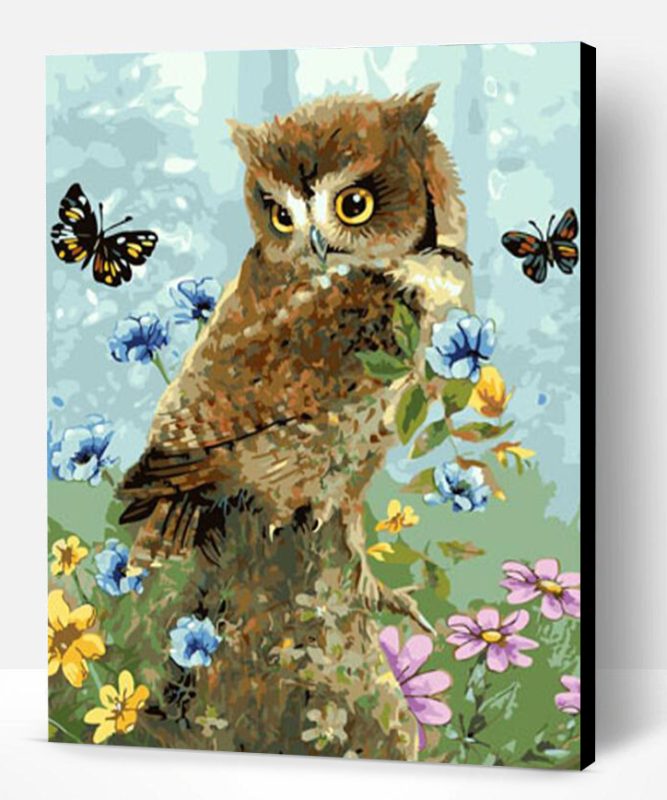 Owl and Butterfly Paint By Number
