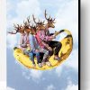 Deers on Banana Paint By Number