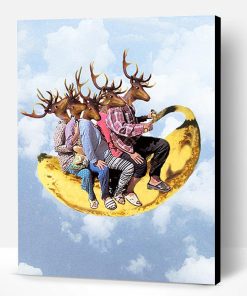 Deers on Banana Paint By Number