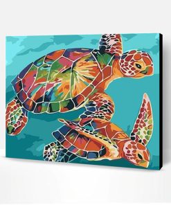 Colorful Tortoise Paint By Number