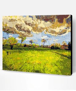Meadow with Flowers under a Stormy Sky Van Gogh's Paint By Number